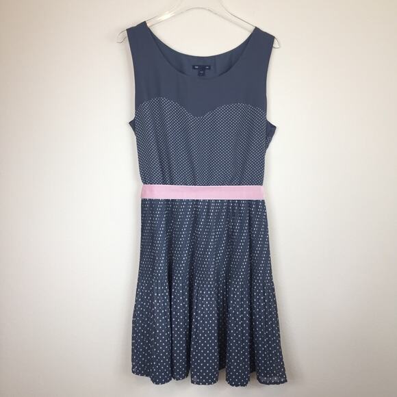 Gap | Polka Dot Pleated Dress | Sz Large - Picture 1 of 6